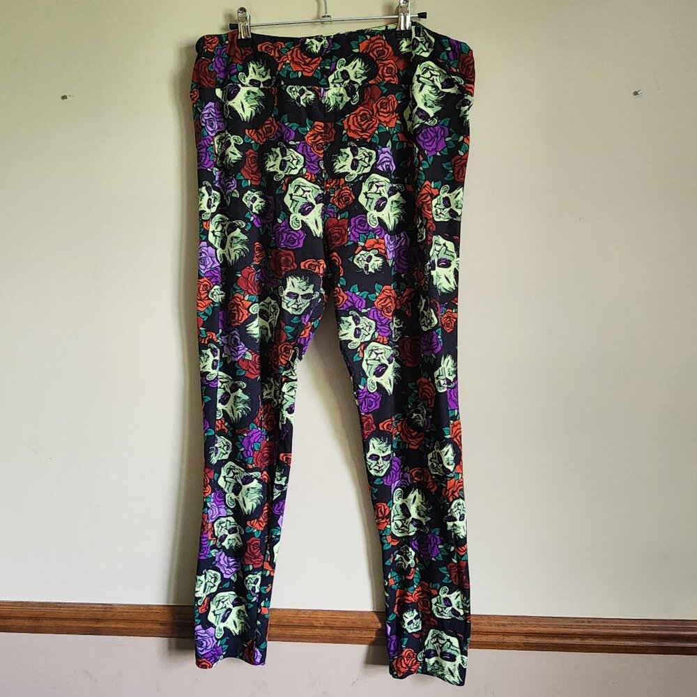Lularoe RARE Purple Halloween Frankenstein Size TC (Tall & Curvy)
